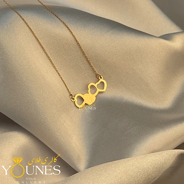 گردنبند چهار قلب طلا